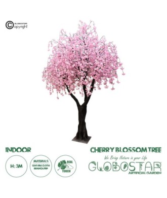 GloboStar® Artificial Garden CHERRY BLOSSOM TREE 20212 Τεχνητό Διακοσμητικό Δέντρο Άνθος Κερασιάς Υ300cm